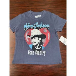 NWT Forever 21 Alan Jackson Gone Country Graphic Baby Tee Size Small